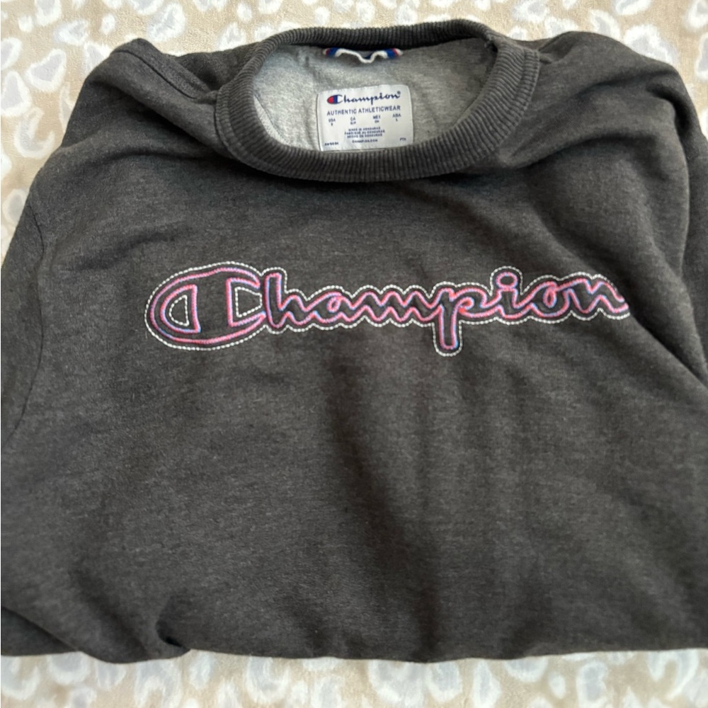 Size Small Champion Dark Gray Swearshirt